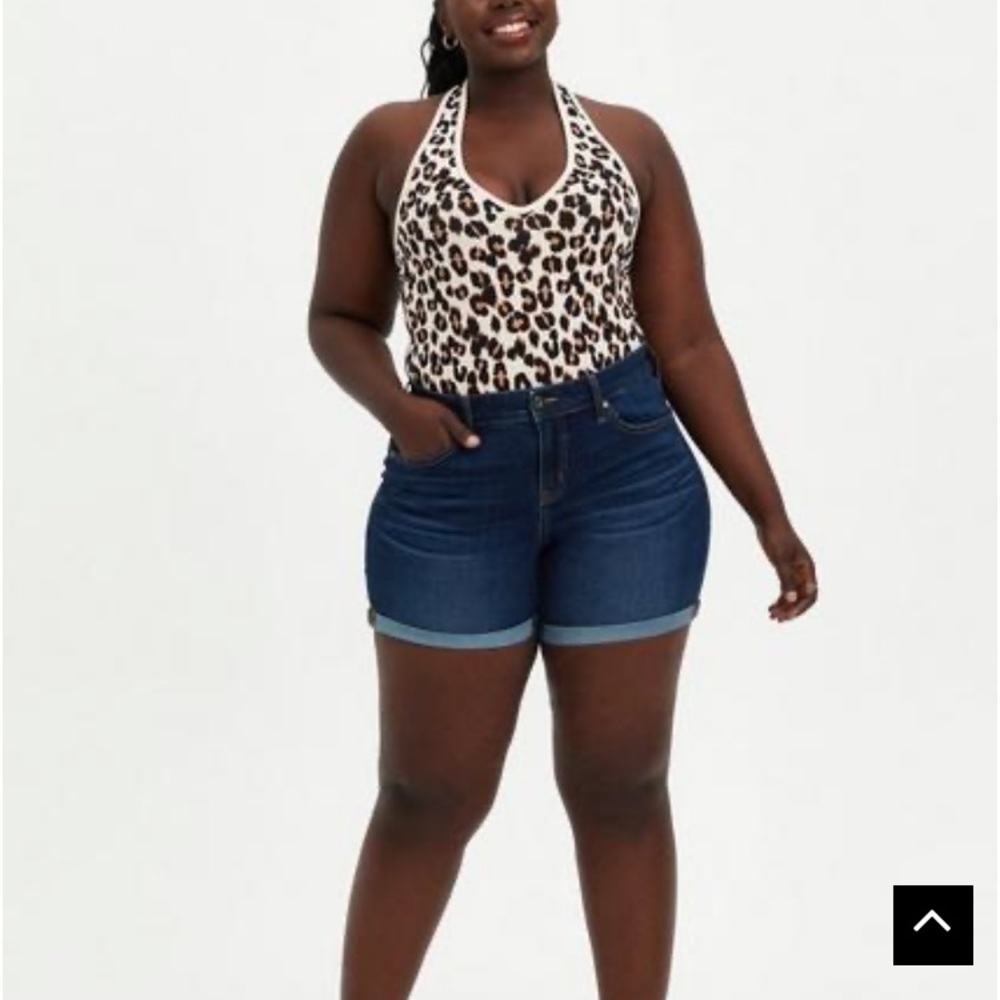 π€ Torrid Foxy V-Neck Halter Leopard Print Top π€ - Picture 4 of 7